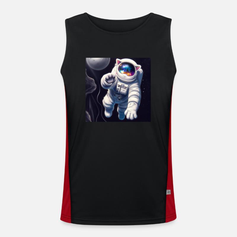 Space Kitten Men's Functional Contrast Tank Top 