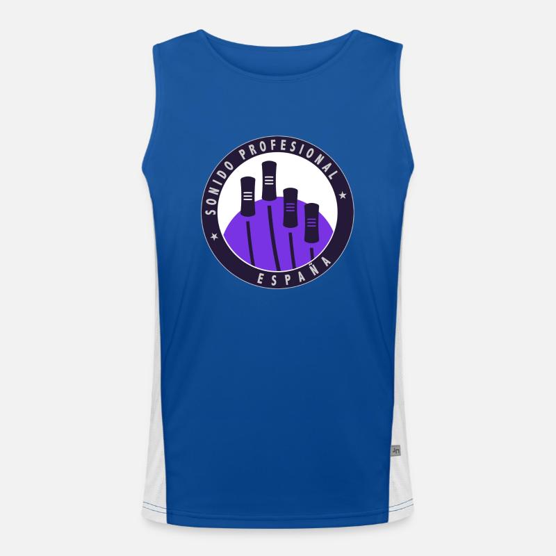 Logo with white background. Men's Functional Contrast Tank Top 