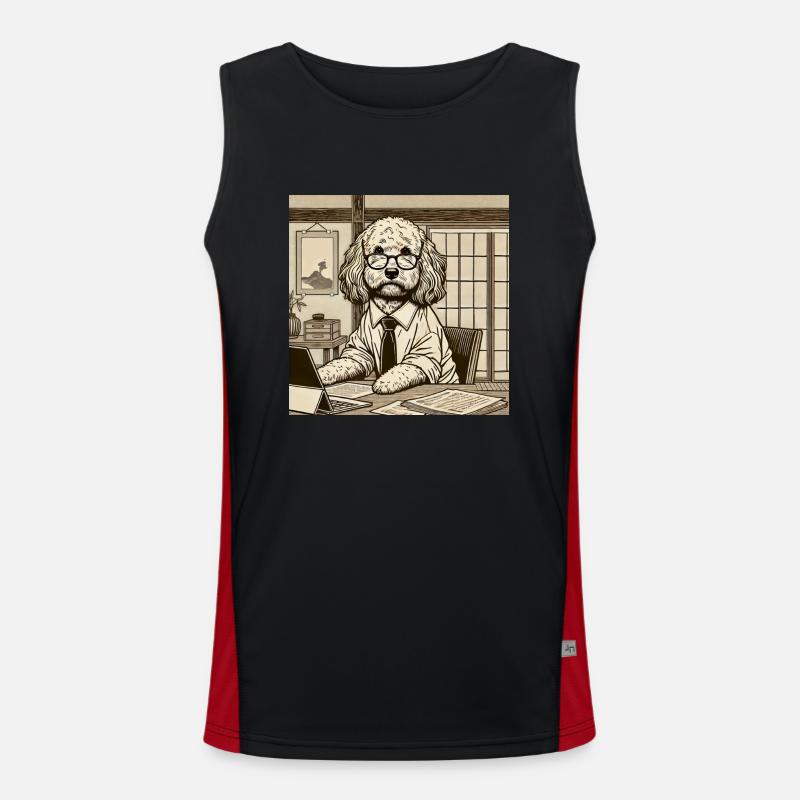 Japon Ukijo e Bureau de style Cockapoo Débardeur respirant contrasté Homme 