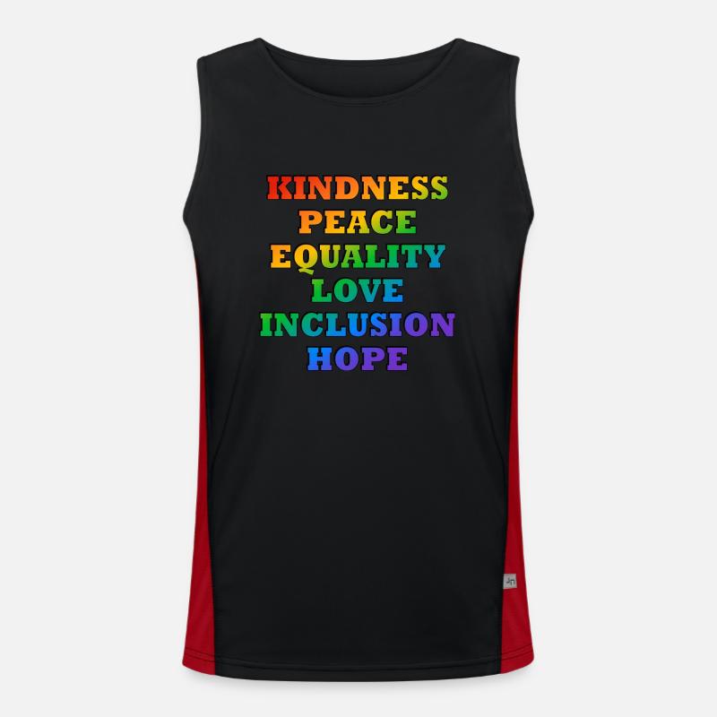 LGBTQ pride values Men's Functional Contrast Tank Top 