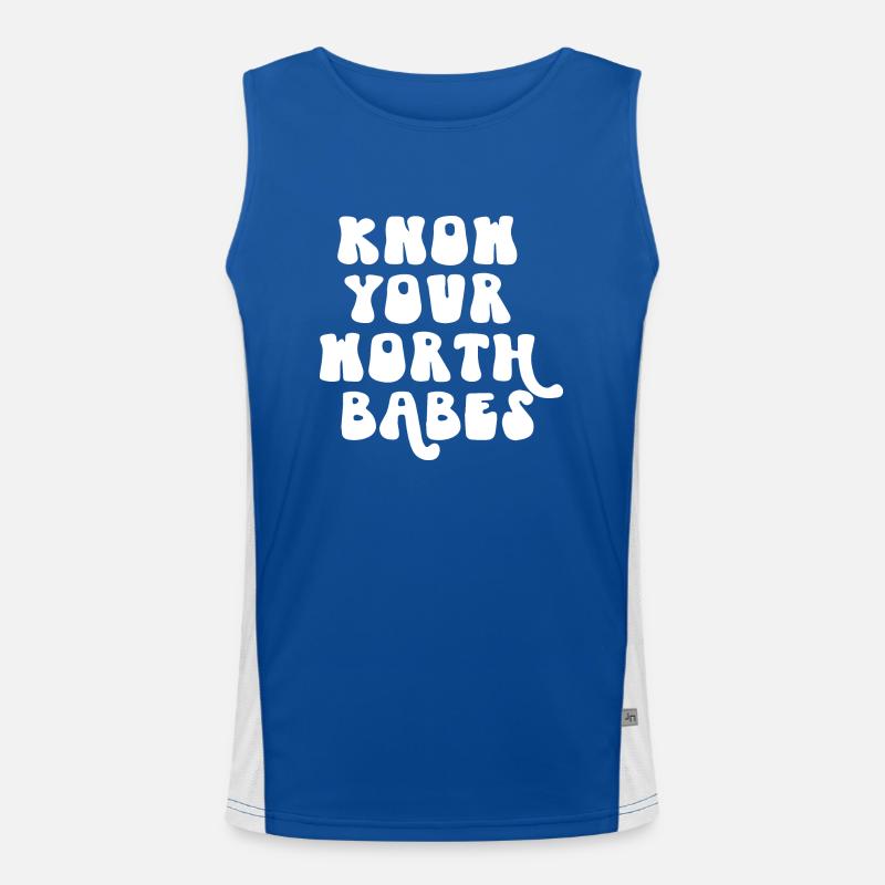 Know Your Worth Babes Men's Functional Contrast Tank Top 