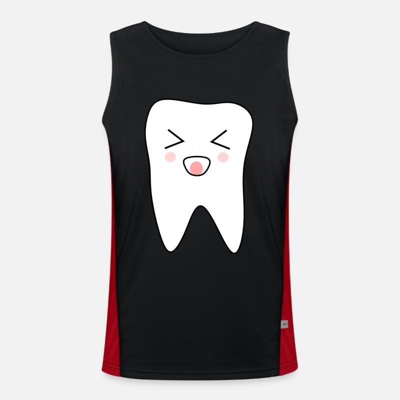 Tooth, Teeth, Dentist Men's Functional Contrast Tank Top 