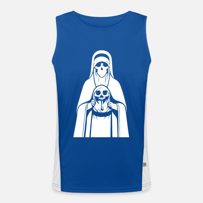 Explorez l’inconnu avec l’intrigante Horror Nun, S Débardeur respirant contrasté Homme 