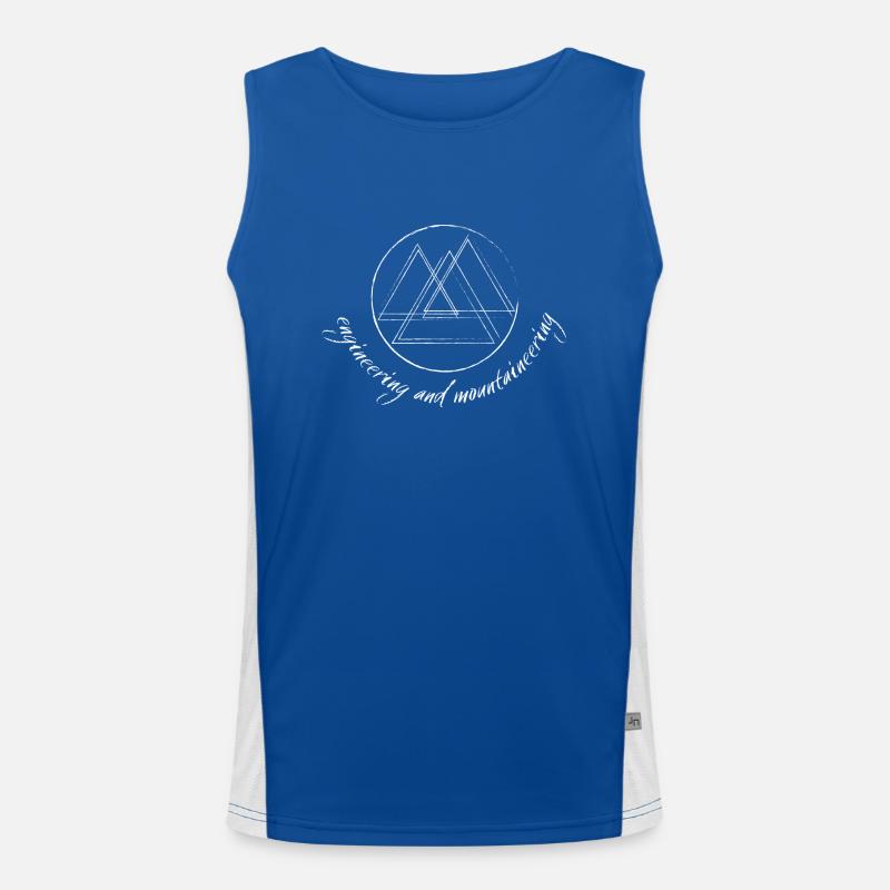 Berge / Engineering and Mountaineering Funktionelles Kontrast-Tank Top für Männer 