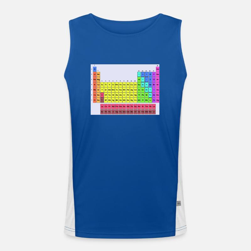 Periodic table Men's Functional Contrast Tank Top 