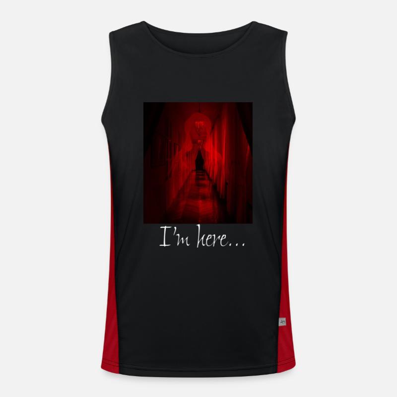 Red ghost Men's Functional Contrast Tank Top 