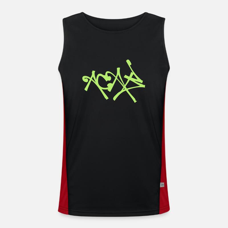 ACAB Graffiti Tag Style Funktionelles Kontrast-Tank Top für Männer 
