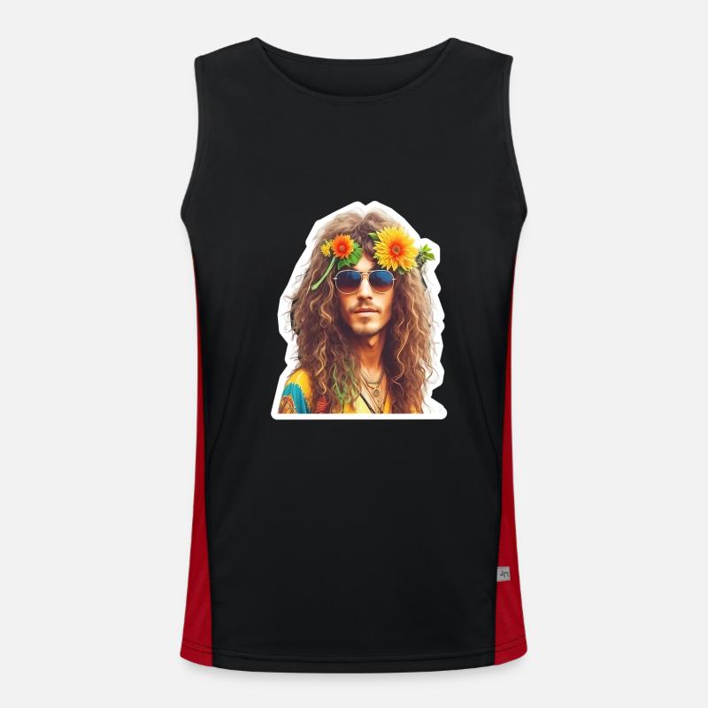 Hippie Débardeur respirant contrasté Homme 