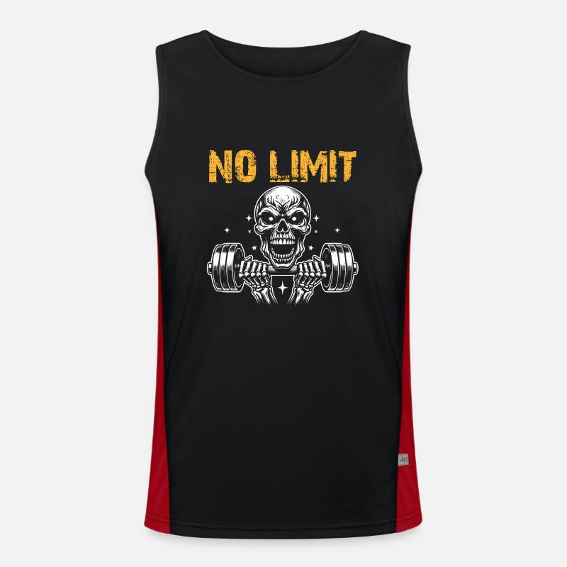 No Limit hartes Workout Skull mit Hantel Funktionelles Kontrast-Tank Top für Männer 