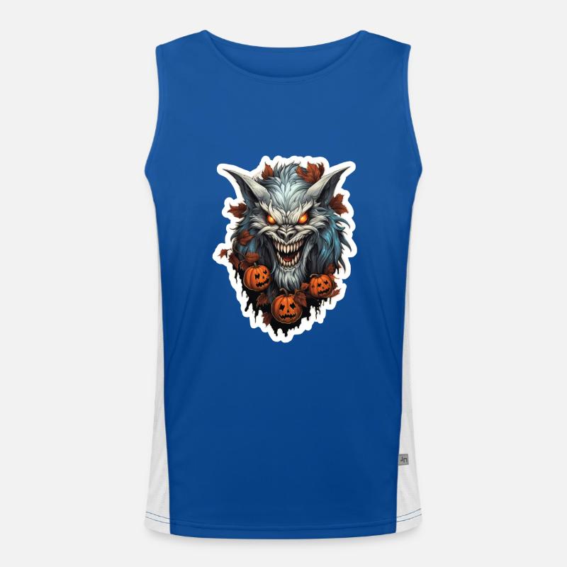Werwolf Halloween Funktionelles Kontrast-Tank Top für Männer 
