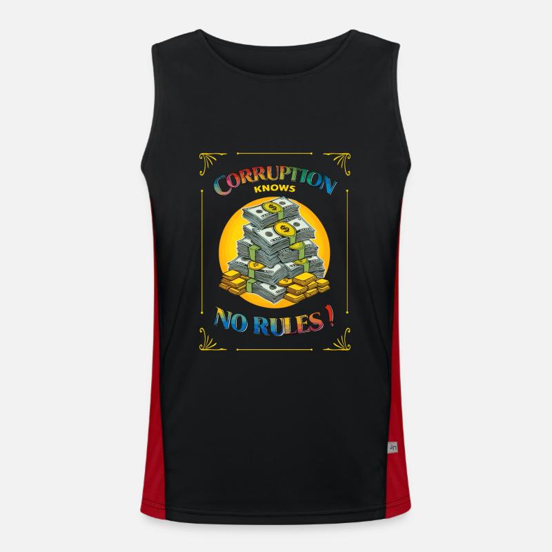 Corruption knows no rules Men's Functional Contrast Tank Top 