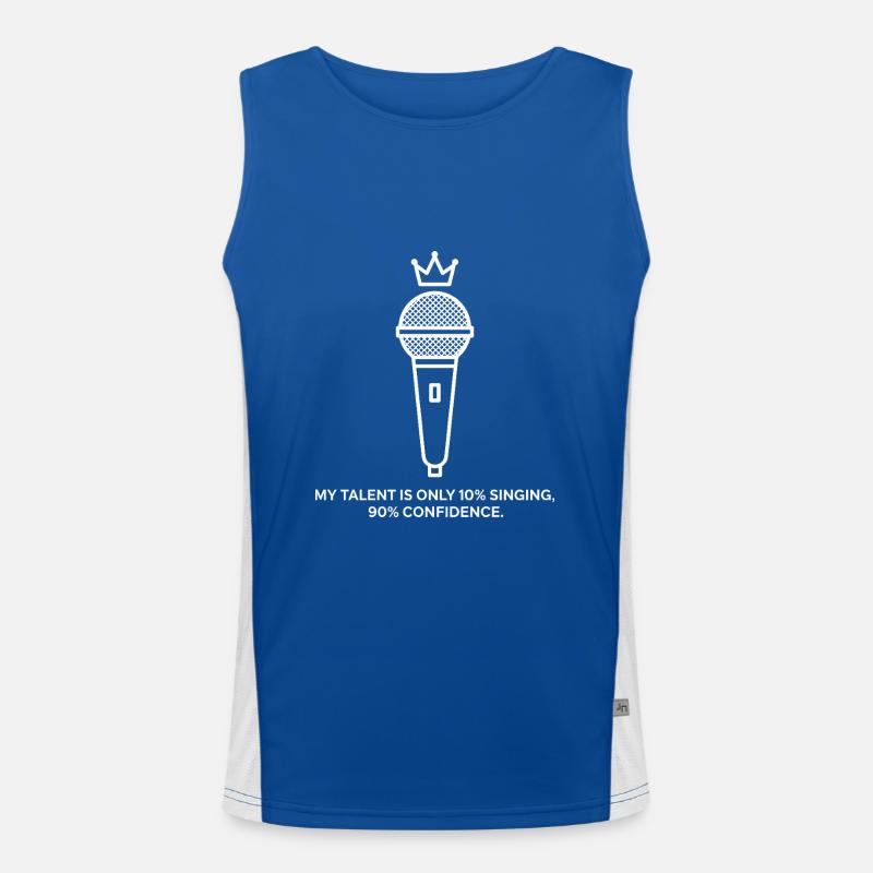 10% Talent, 90% Self-Confidence Men's Functional Contrast Tank Top 