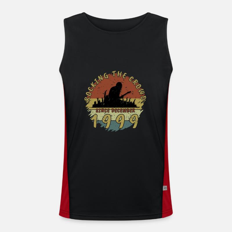 25. Geburtstag Rocking this planet GIT 12/1999 Funktionelles Kontrast-Tank Top für Männer 