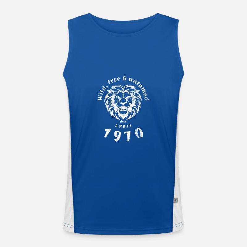 55. Geburtstag Rocking the crowd GIT 04/1970 Funktionelles Kontrast-Tank Top für Männer 