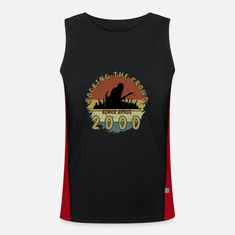 25. Geburtstag Rocking the crowd GIT 04/2000 Funktionelles Kontrast-Tank Top für Männer 