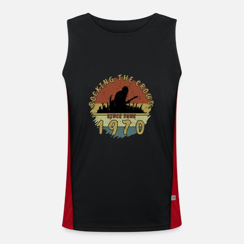55. Geburtstag Rocking the crowd GIT 06/1970 Funktionelles Kontrast-Tank Top für Männer 
