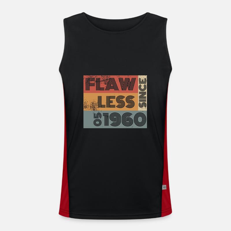 65. Geburtstag Flawless since 05/1960 Funktionelles Kontrast-Tank Top für Männer 