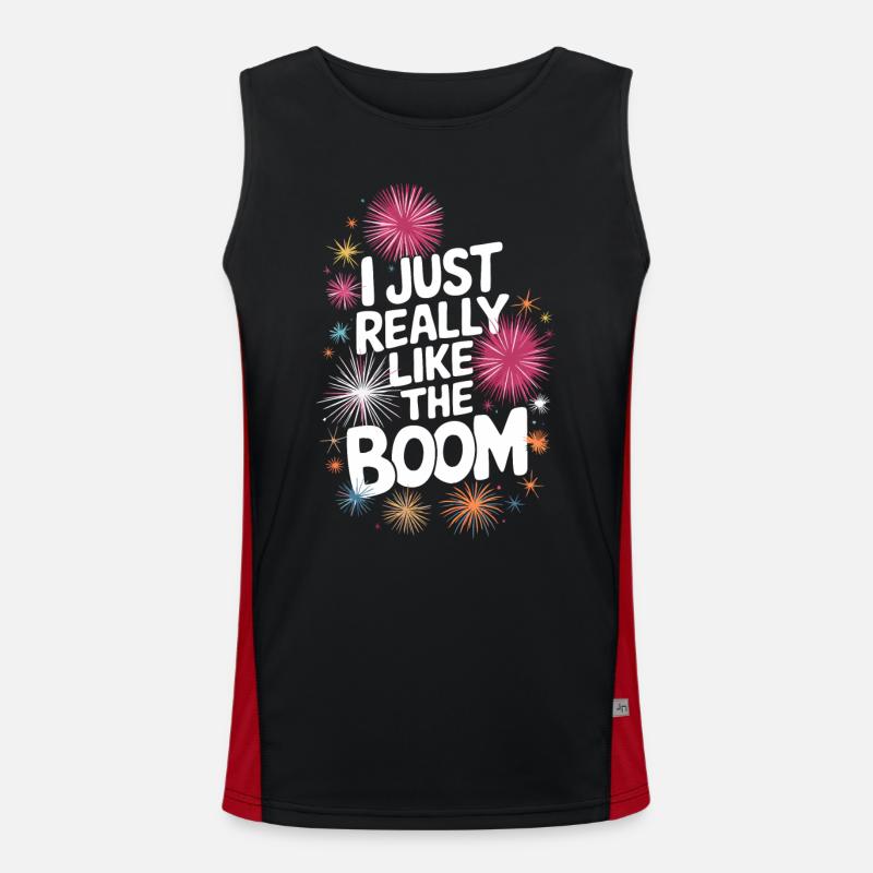 Pyrotechnics Fireworks Pyrotechnics - Men's Functional Contrast Tank Top - black/red