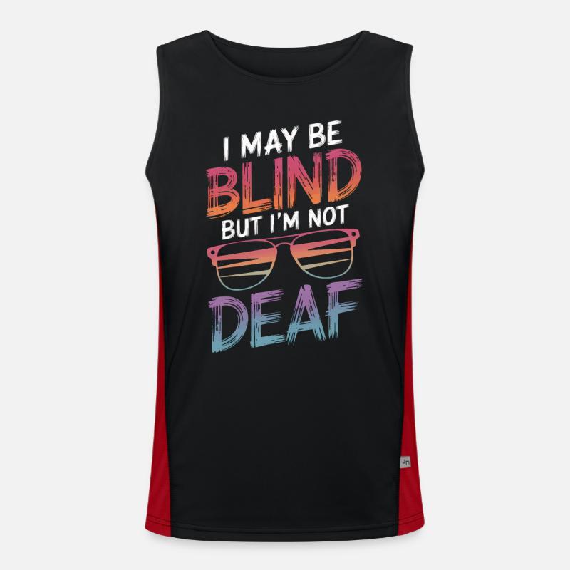 Blinde Blindheit Sehbehinderte Menschen Funktionelles Kontrast-Tank Top für Männer 