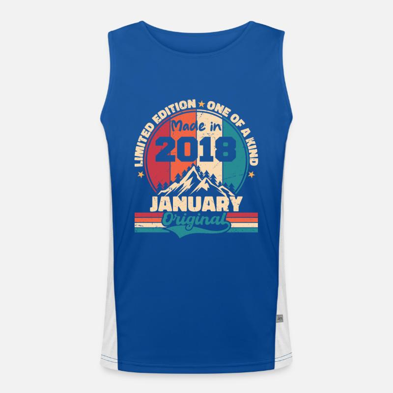 Geburtstagsgeschenk Januar 2018 Limited Edition Funktionelles Kontrast-Tank Top für Männer 