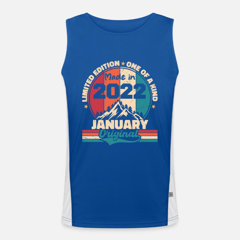 Geburtstagsgeschenk Januar 2022 Limited Edition Funktionelles Kontrast-Tank Top für Männer 