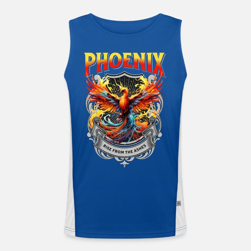Phoenix Phoenix Fire Flames Bird Mythology Men's Functional Contrast Tank Top 