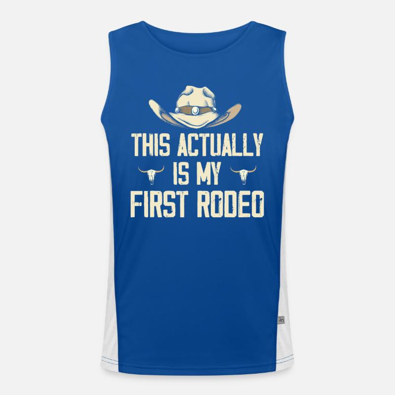 This Actually Is My First Rodeo Cadeau Débardeur respirant contrasté Homme 