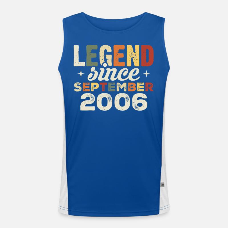 Legendär seit September 2006 Geburtstag September Funktionelles Kontrast-Tank Top für Männer 