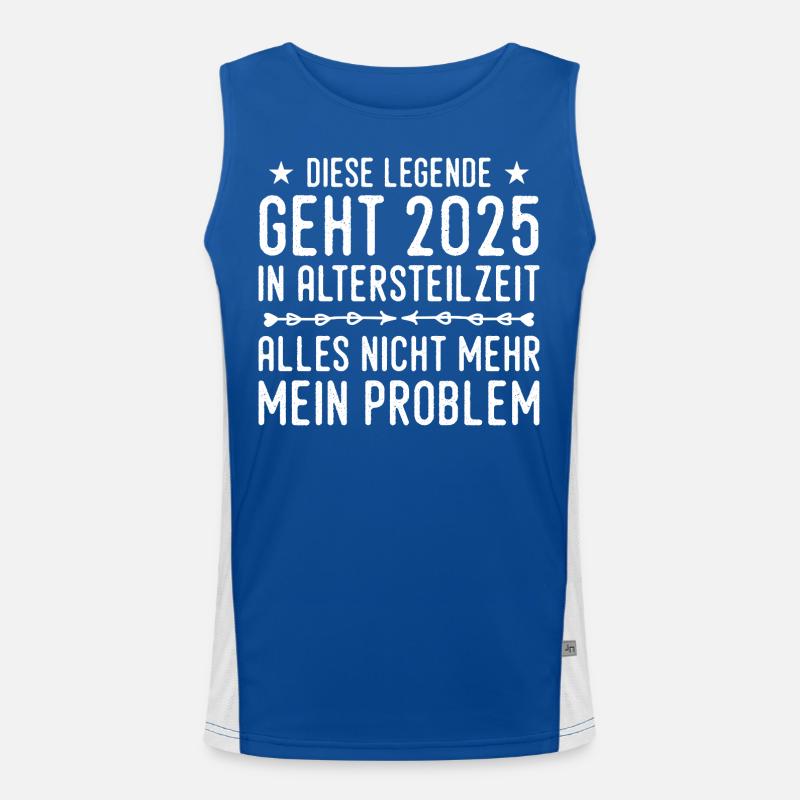 Partial retirement 2025 Approaching retirement Men's Functional Contrast Tank Top 