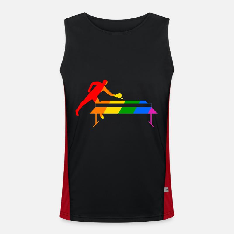 Rainbow Table Tennis Men's Functional Contrast Tank Top 