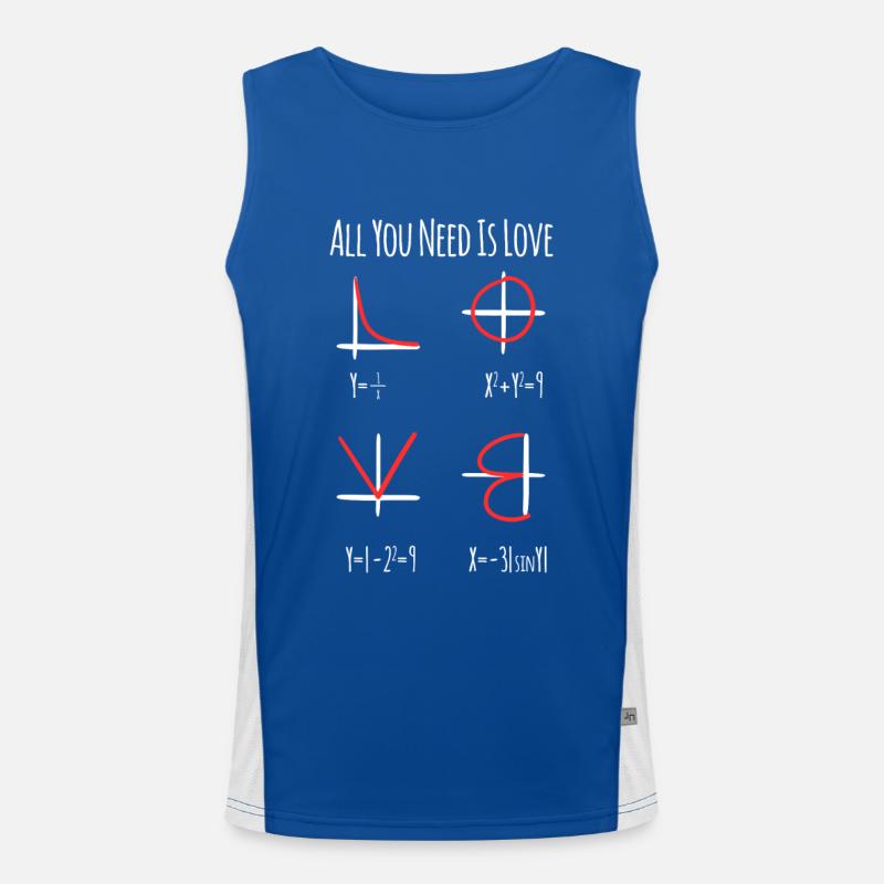 Mathe Nerd Lehrer Funktionelles Kontrast-Tank Top für Männer 