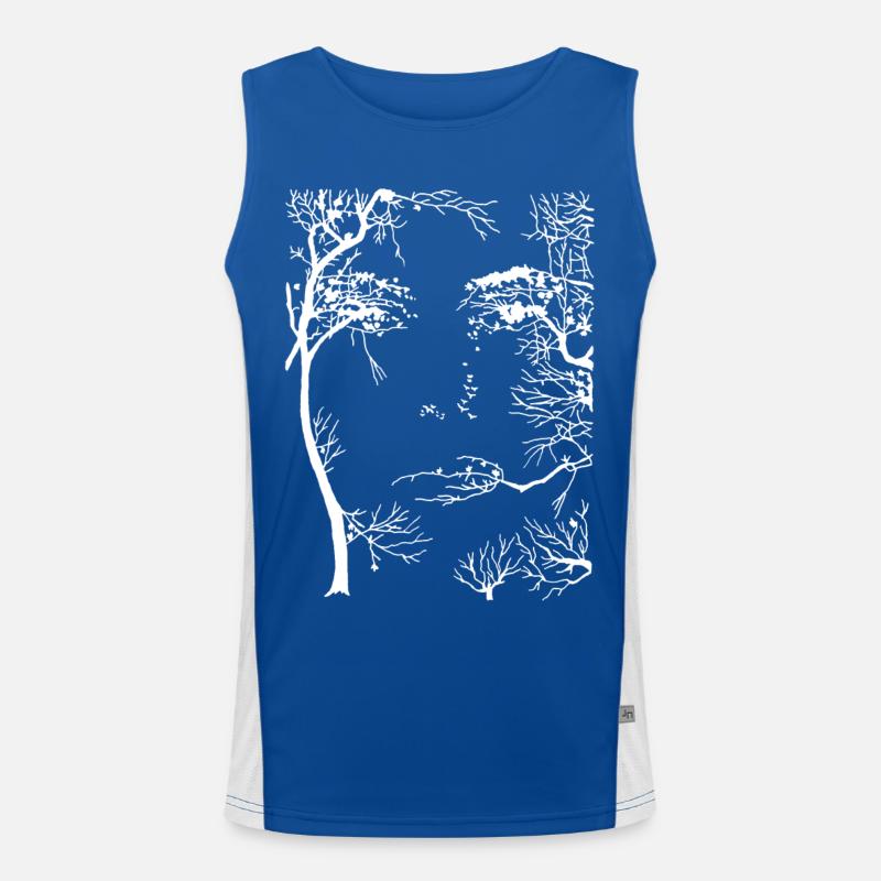 Visage de la forêt (blanc) Débardeur respirant contrasté Homme 