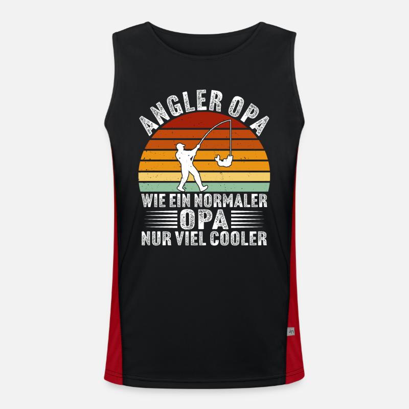 Angler Opa wie ein normaler opa nur viel cooler Funktionelles Kontrast-Tank Top für Männer 