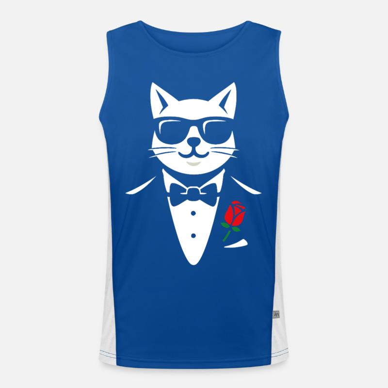 The Cool Cat Funktionelles Kontrast-Tank Top für Männer 