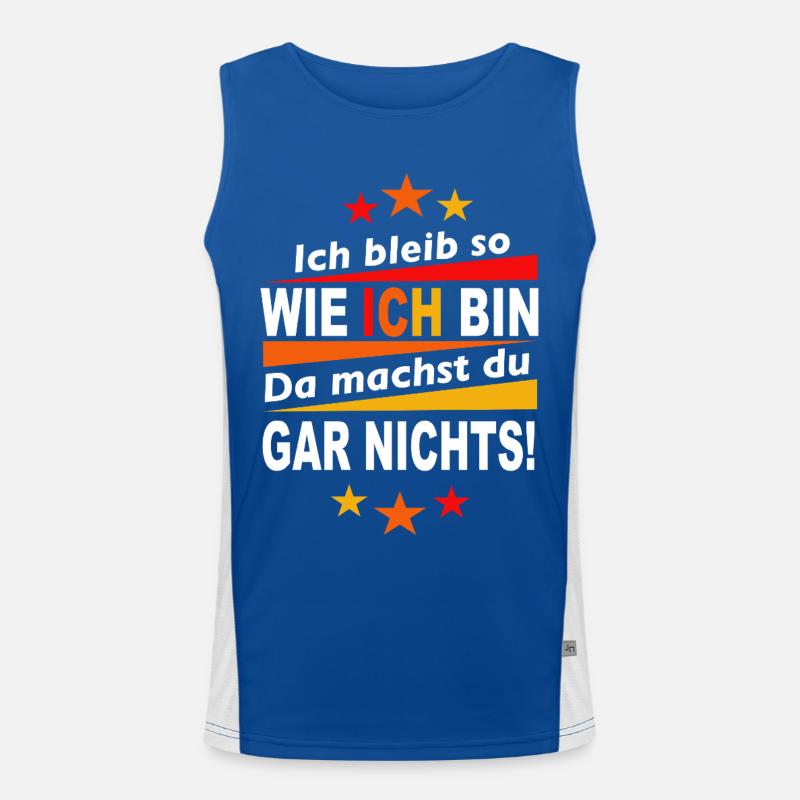 Ich bleib Ich - Statement Shirt Funktionelles Kontrast-Tank Top für Männer 