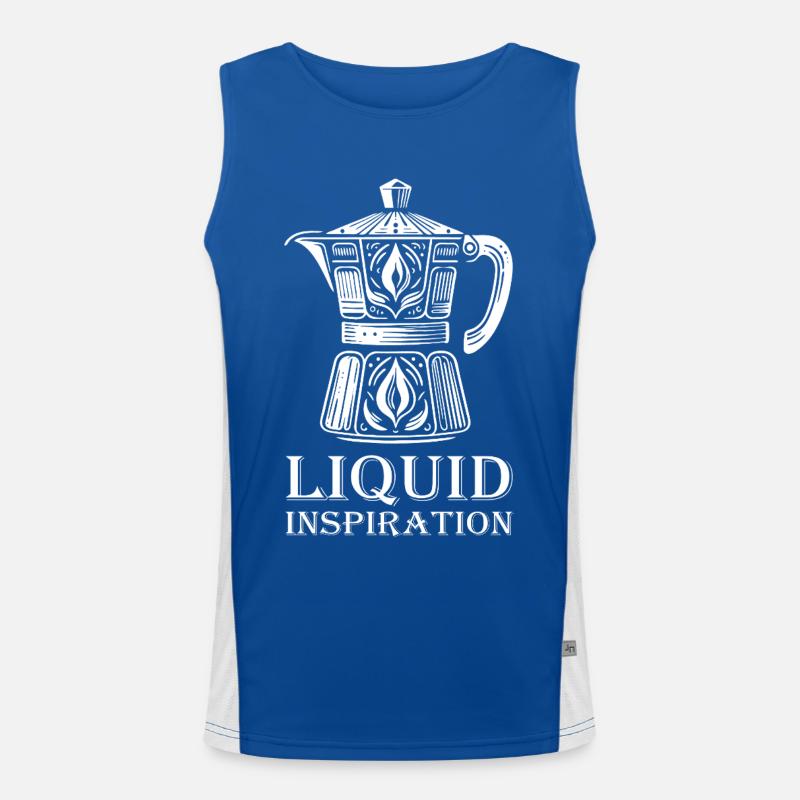 Coffee Pot Design – Liquid Inspiration Men's Functional Contrast Tank Top 