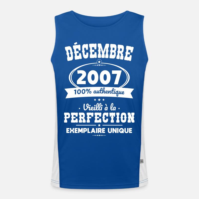 18th Birthday - December 2007 Perfection Men's Functional Contrast Tank Top 