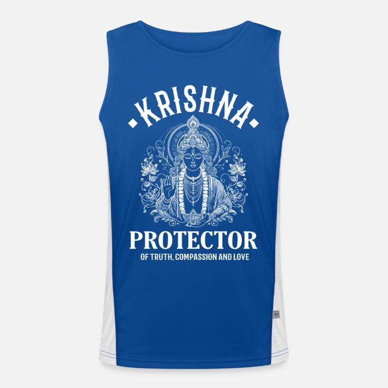 Krishna – Indische Gottheit Design Funktionelles Kontrast-Tank Top für Männer 