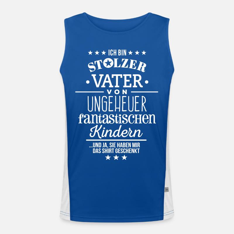 Proud Dad Christmas Gift Birthday Dad Men's Functional Contrast Tank Top 