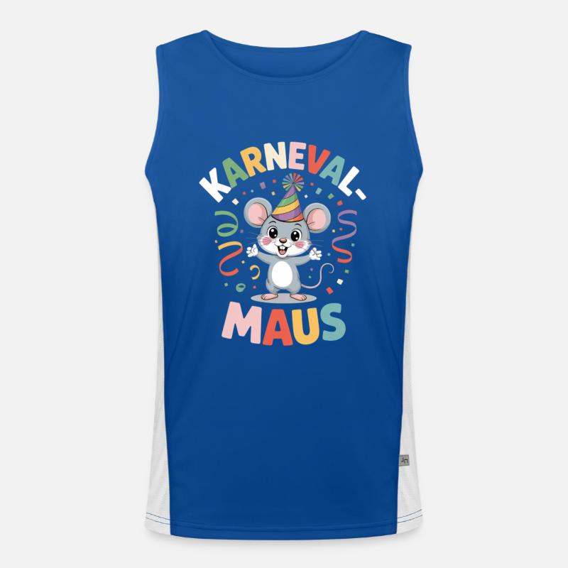 Karnevalsmaus Karneval Köln Kölner Karnevals Maus Funktionelles Kontrast-Tank Top für Männer 