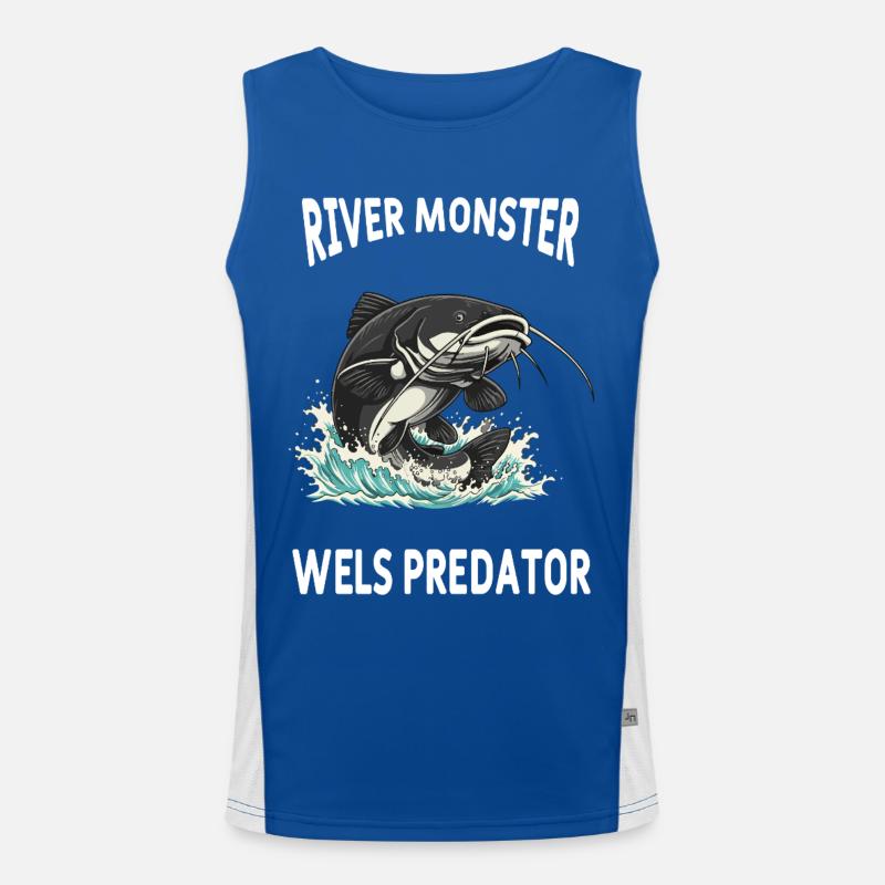 Pêche Rivière Silure Poisson Chat Débardeur respirant contrasté Homme 