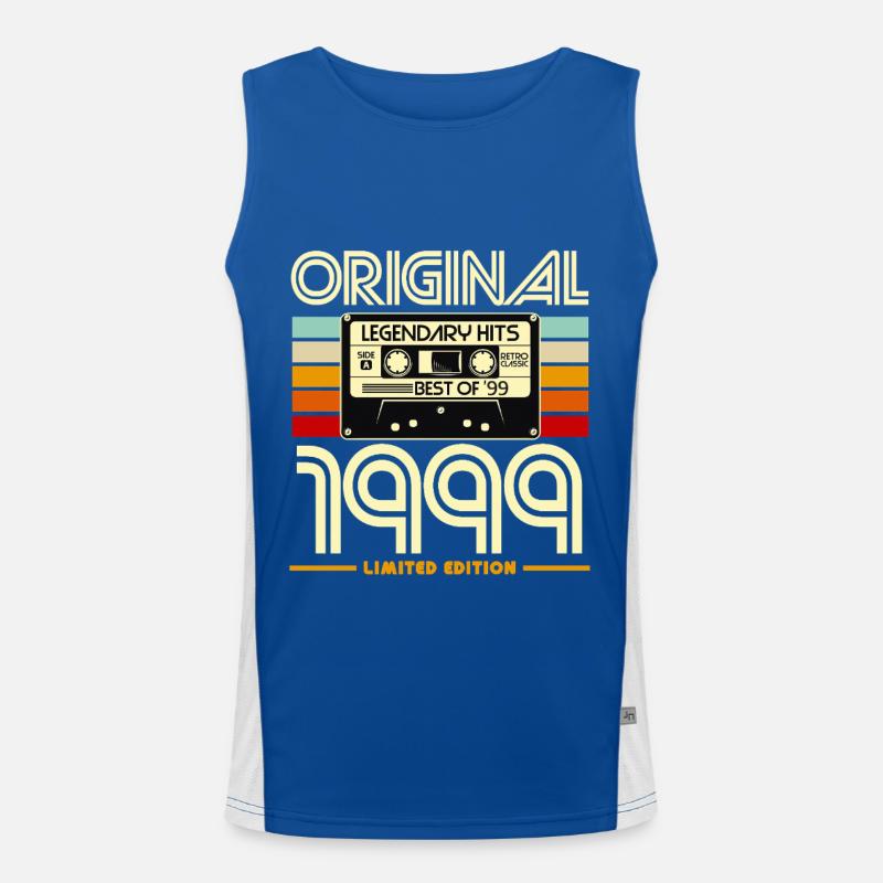 Originale Retro-Kassette von 1999 Funktionelles Kontrast-Tank Top für Männer 