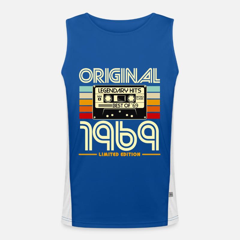 Original 1969 Retro Cassette Men's Functional Contrast Tank Top 