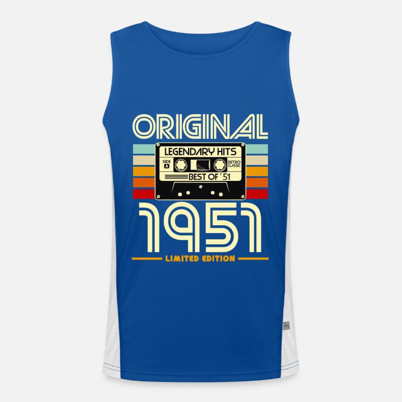Originale limitierte Kassette von 1951 Funktionelles Kontrast-Tank Top für Männer 