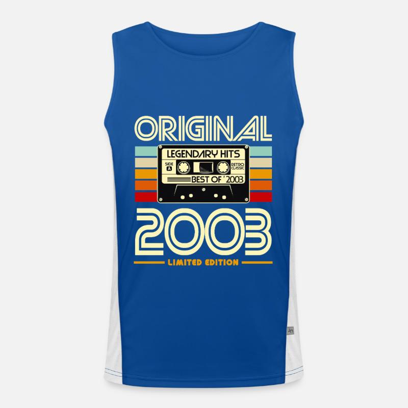 Rétro 2003 Cassette Limited Débardeur respirant contrasté Homme 