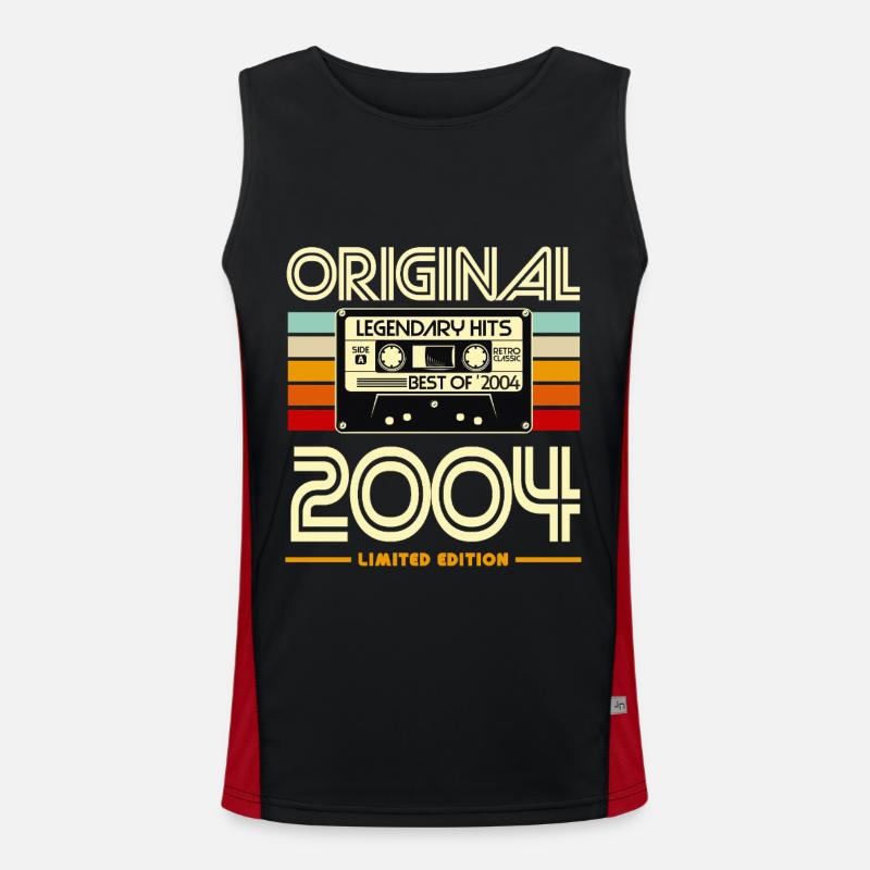 Original 2004 Limited Cassette - Men's Functional Contrast Tank Top  - black/red