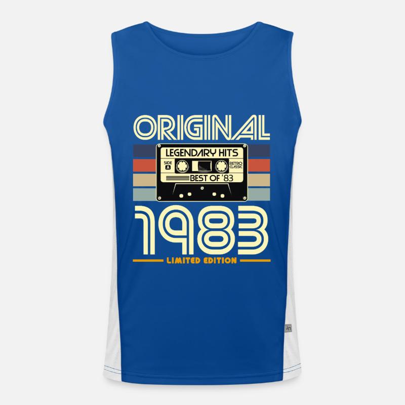 Original 1983 Cassette Rétro Débardeur respirant contrasté Homme 