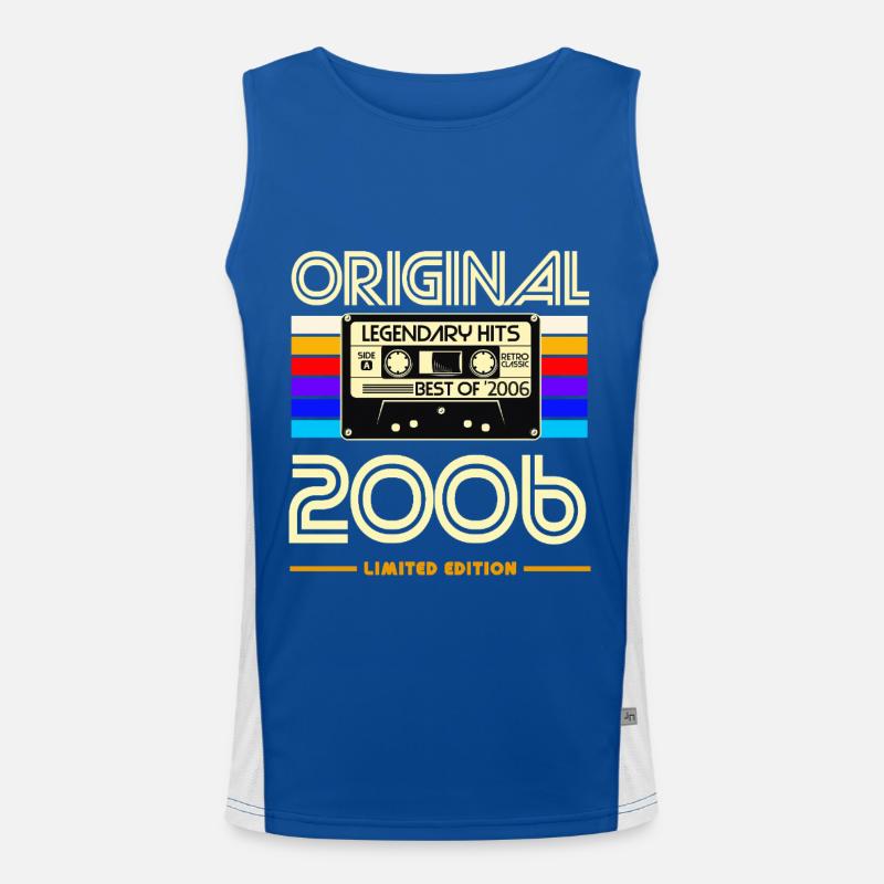 Originale Retro-Kassette von 2006 Funktionelles Kontrast-Tank Top für Männer 