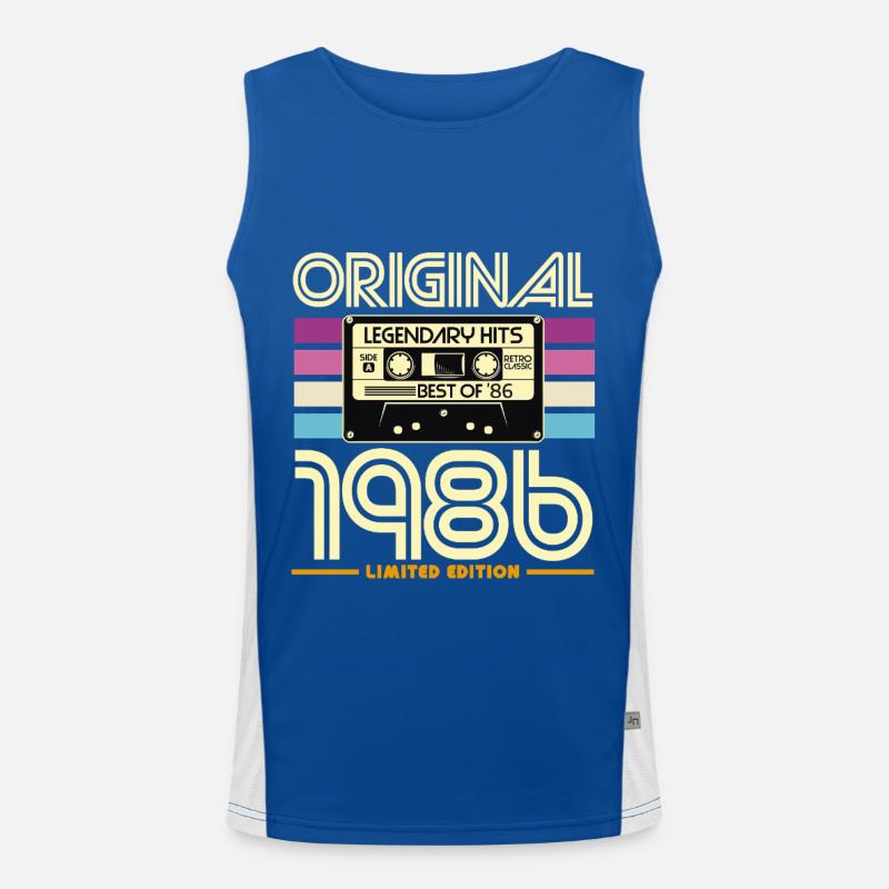 Original 1986 Cassette Retro Limited Débardeur respirant contrasté Homme 