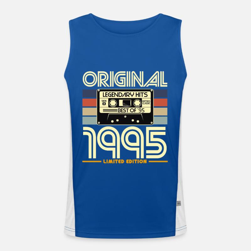 1995 Original Retro-Kassette Funktionelles Kontrast-Tank Top für Männer 